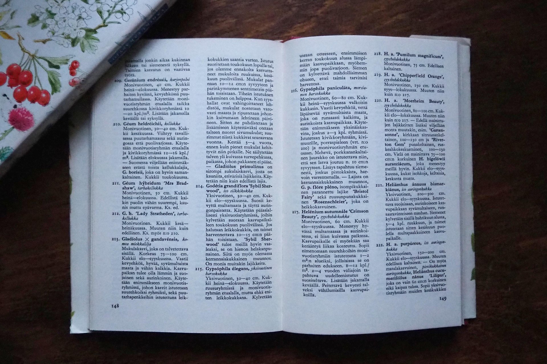 Vintage flower and plant book set | Finnish flower books | Vintage botanical books | Illustrated flower books | Vintage floral illustrations