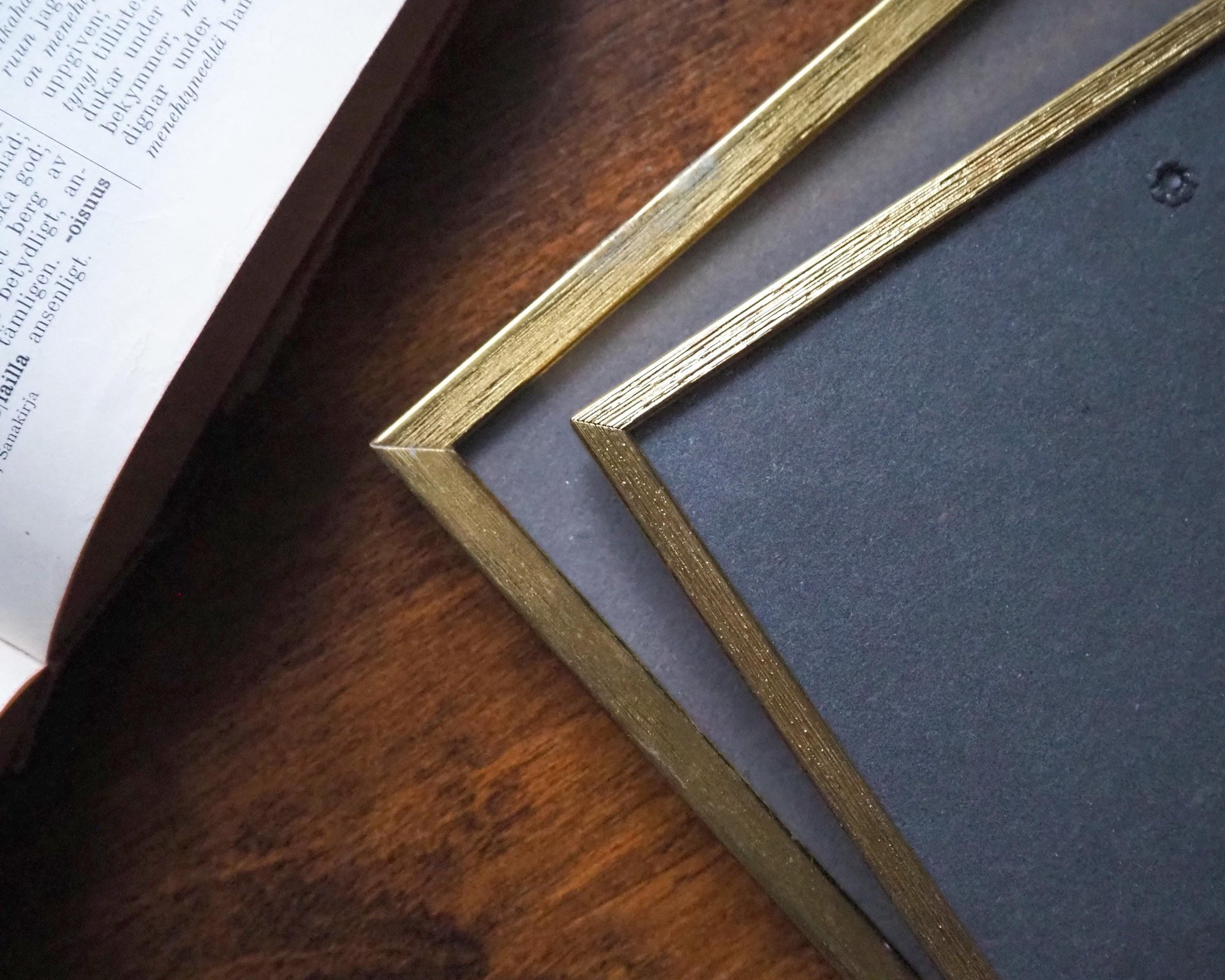 Set of two vintage photo frames | Vintage brass frames | Matching vintage frames | Vintage brass frame set | Vintage Jyden frames