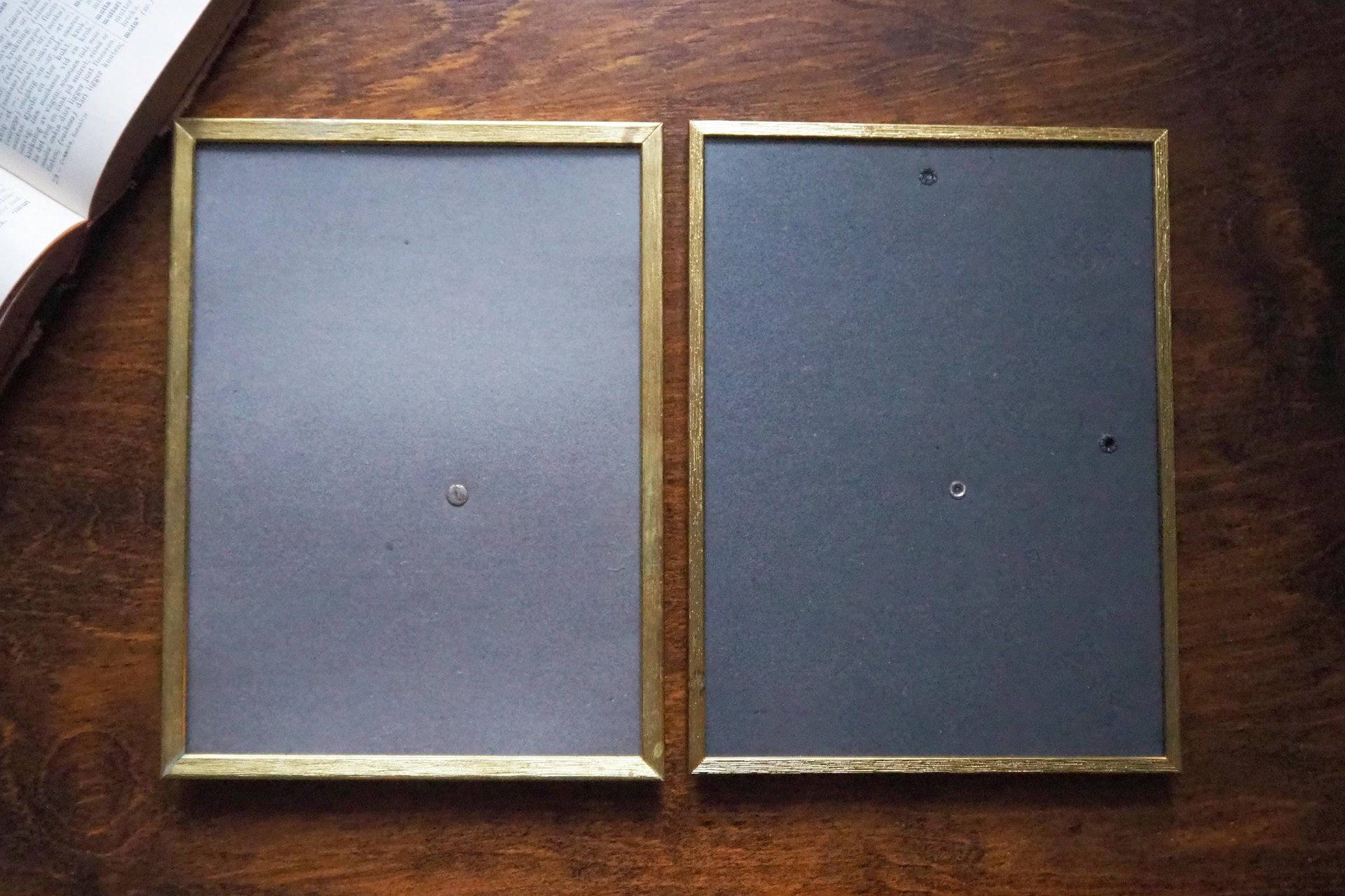 Set of two vintage photo frames | Vintage brass frames | Matching vintage frames | Vintage brass frame set | Vintage Jyden frames