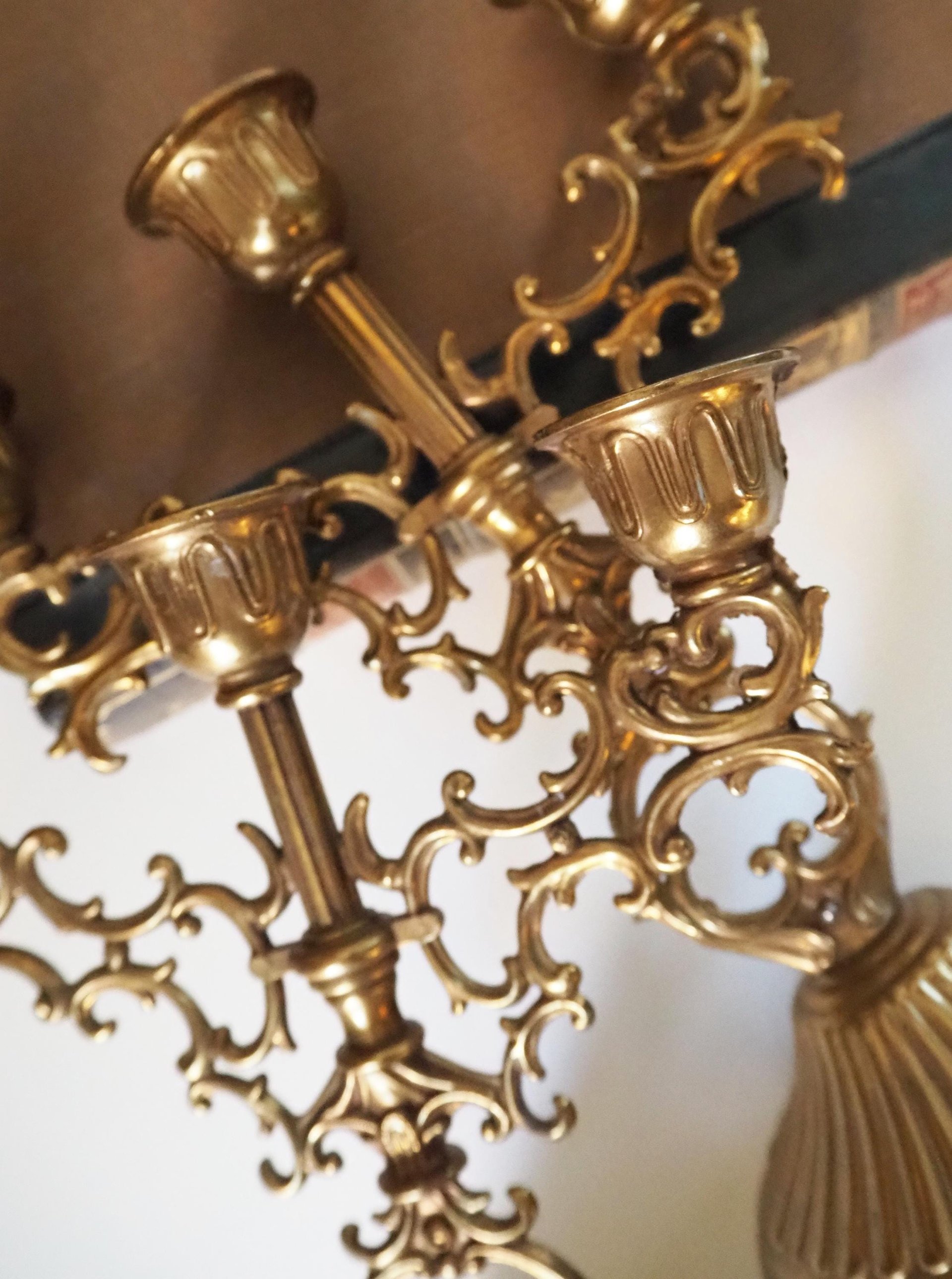 Vintage three arm candelabrums | Set of two matching candelabrums | Three arm candlestick holders | Vintage candelabra | Matching candelabra