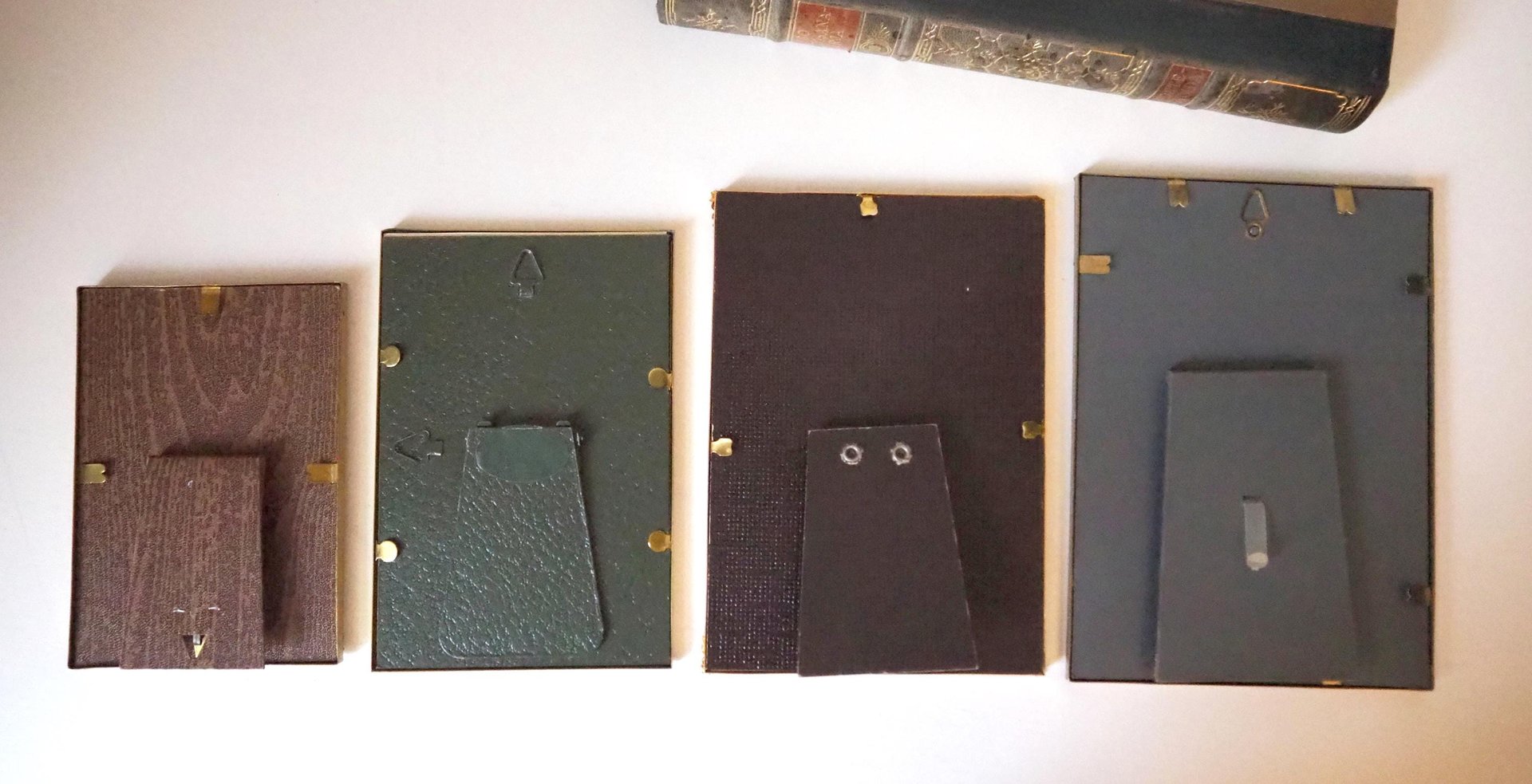 Set of four vintage photo frames | Set of four mismatched vintage frames | Vintage brass picture frames | Vintage brass frame set