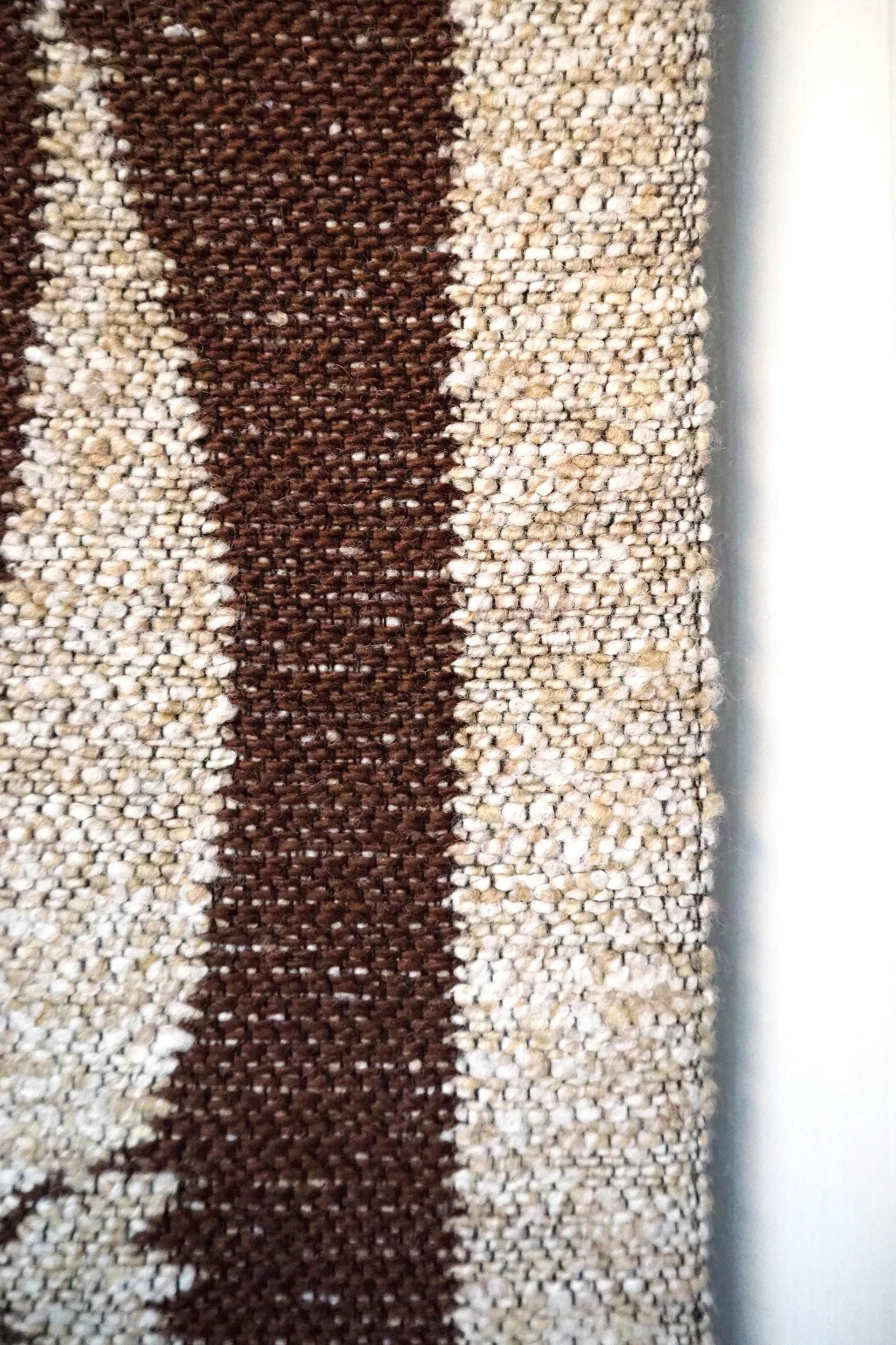 Vintage wall hanging | Large wall hanging | Scandinavian wall tapestry | Brown and beige wall hanging | Made in Finland