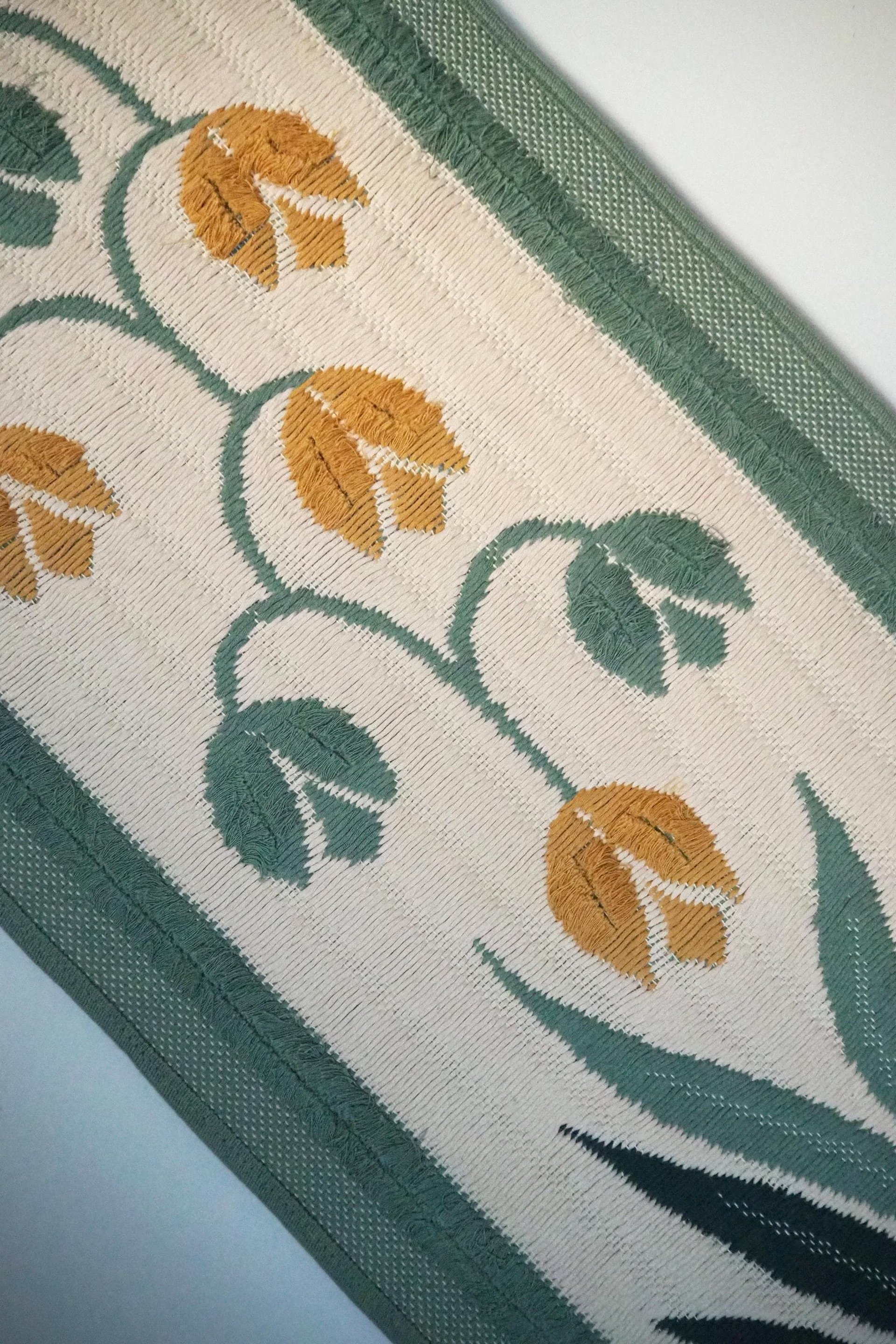 Vintage wall hanging | Floral wall tapestry | Scandinavian woven textile | Pastel wall tapestry | | Made in Finland