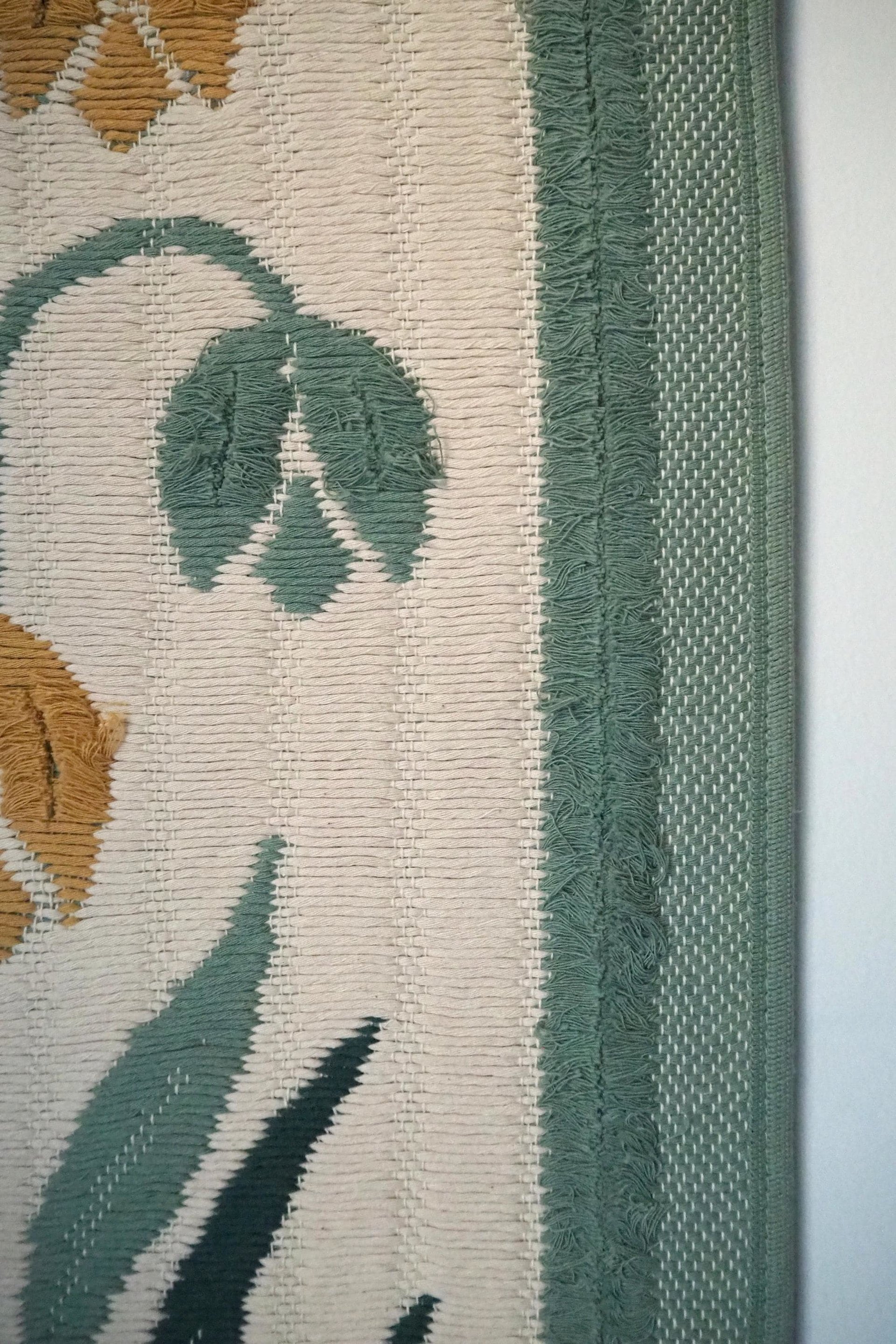 Vintage wall hanging | Floral wall tapestry | Scandinavian woven textile | Pastel wall tapestry | | Made in Finland