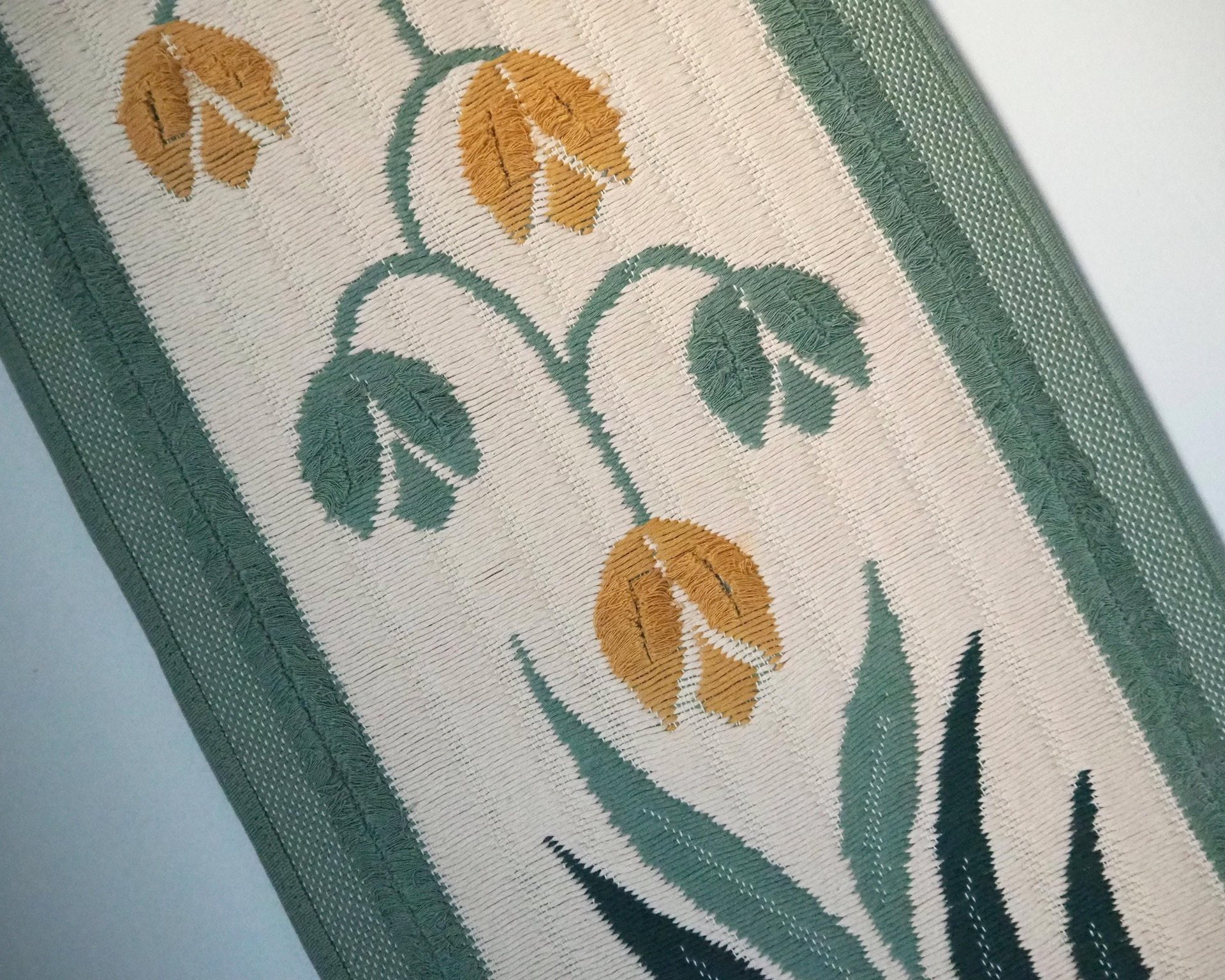 Vintage wall hanging | Floral wall tapestry | Scandinavian woven textile | Pastel wall tapestry | | Made in Finland