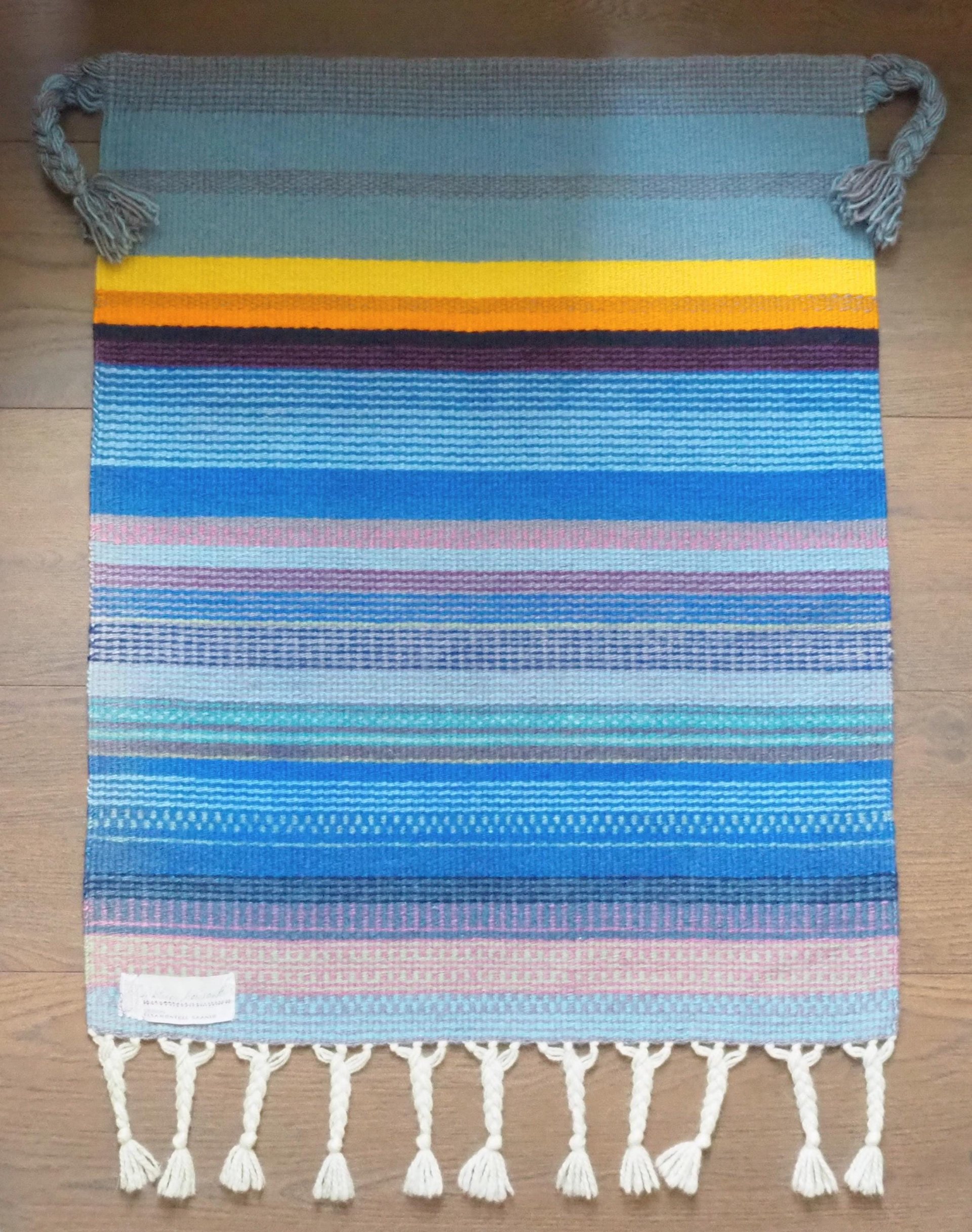 Vintage wall tapestry | Arktinen Horisontti by Elsa Montell-Saanio | Finnish Raanu | Lapland | Vintage wall hanging | Made in Finland