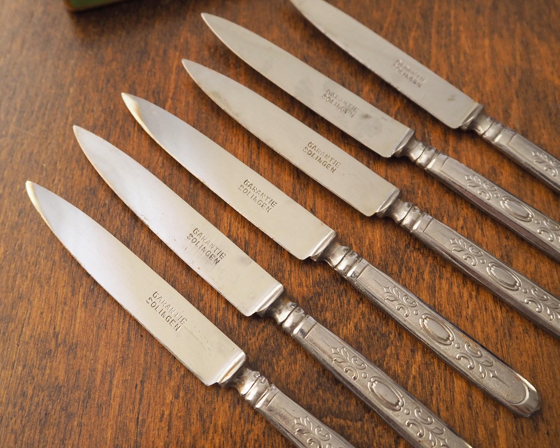 Set of six vintage fruit knives | Solingen fruit knives | Midcentury fruit knives | Vintage Solingen fruit knives | Made in Sweden
