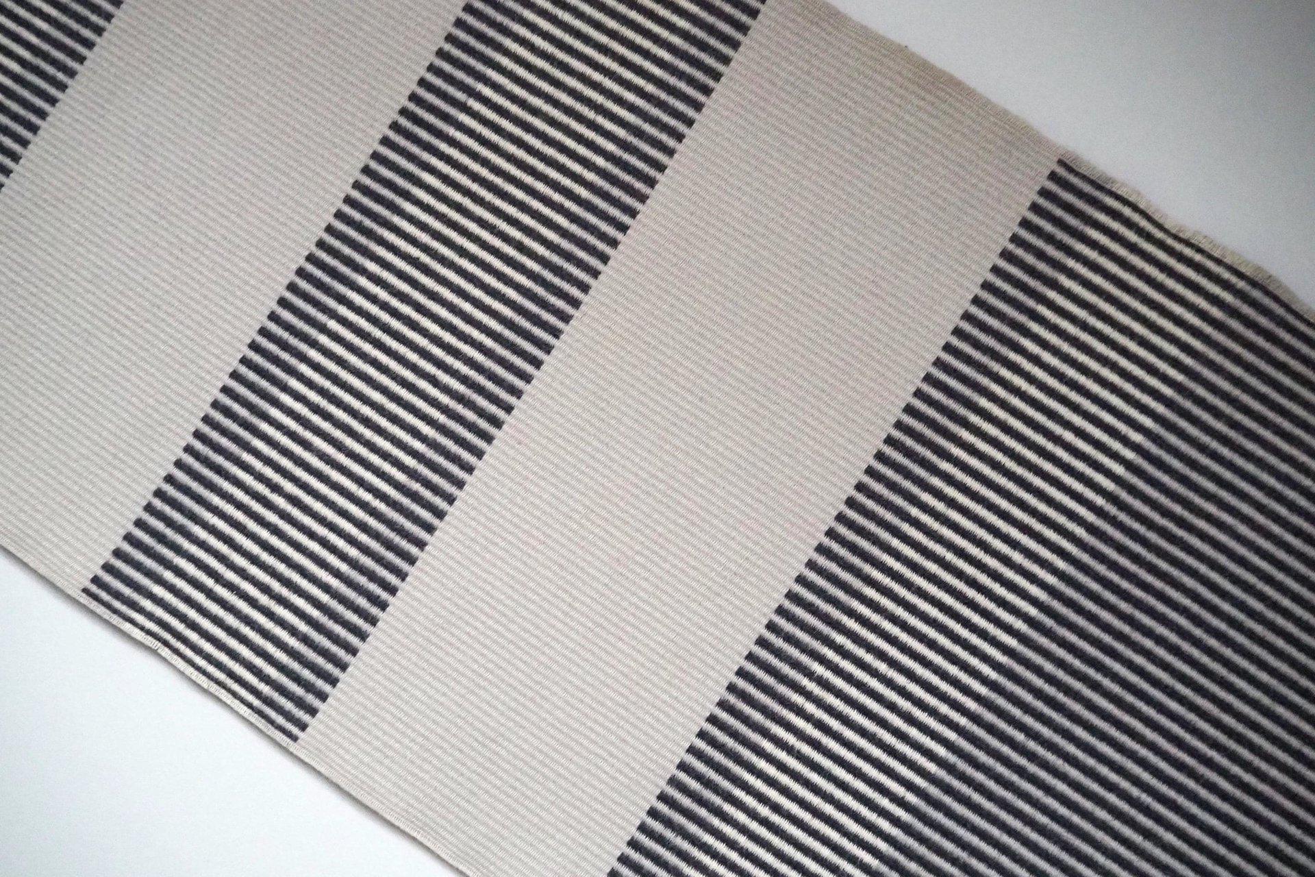 Vintage wall tapestry | Long wall hanging | Scandinavian woven textile | Geometrical wall tapestry | Black and white wall tapestry