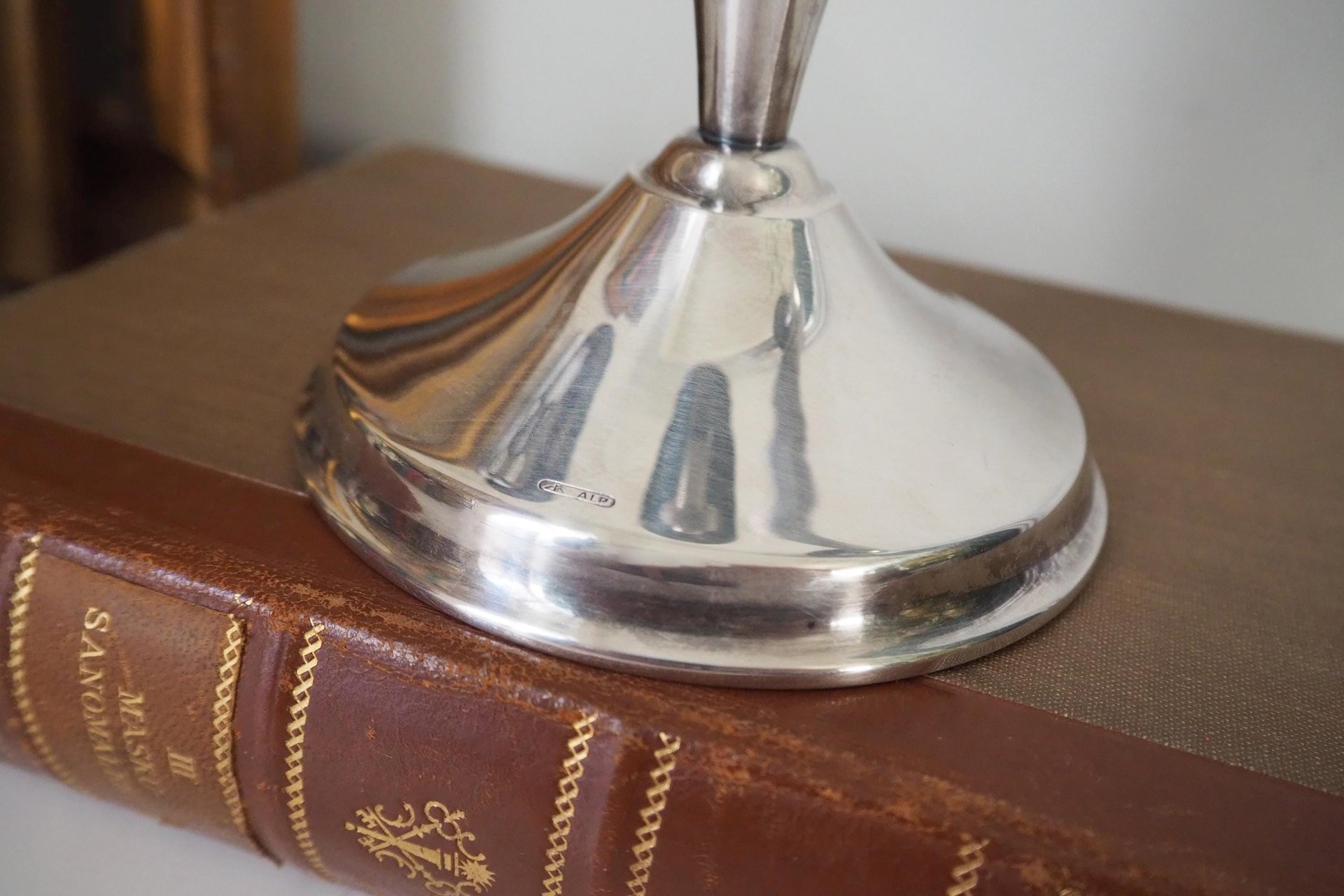 Vintage alpacca candelabra | Alpacca silver candelabra | Three arm candlestick holder | Vintage candelabrum