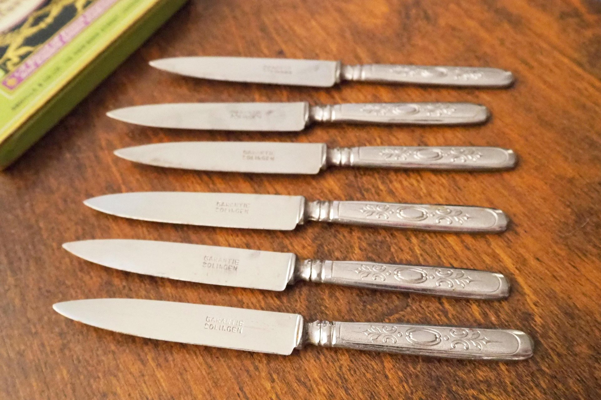 Set of six vintage fruit knives | Solingen fruit knives | Midcentury fruit knives | Vintage Solingen fruit knives | Made in Sweden
