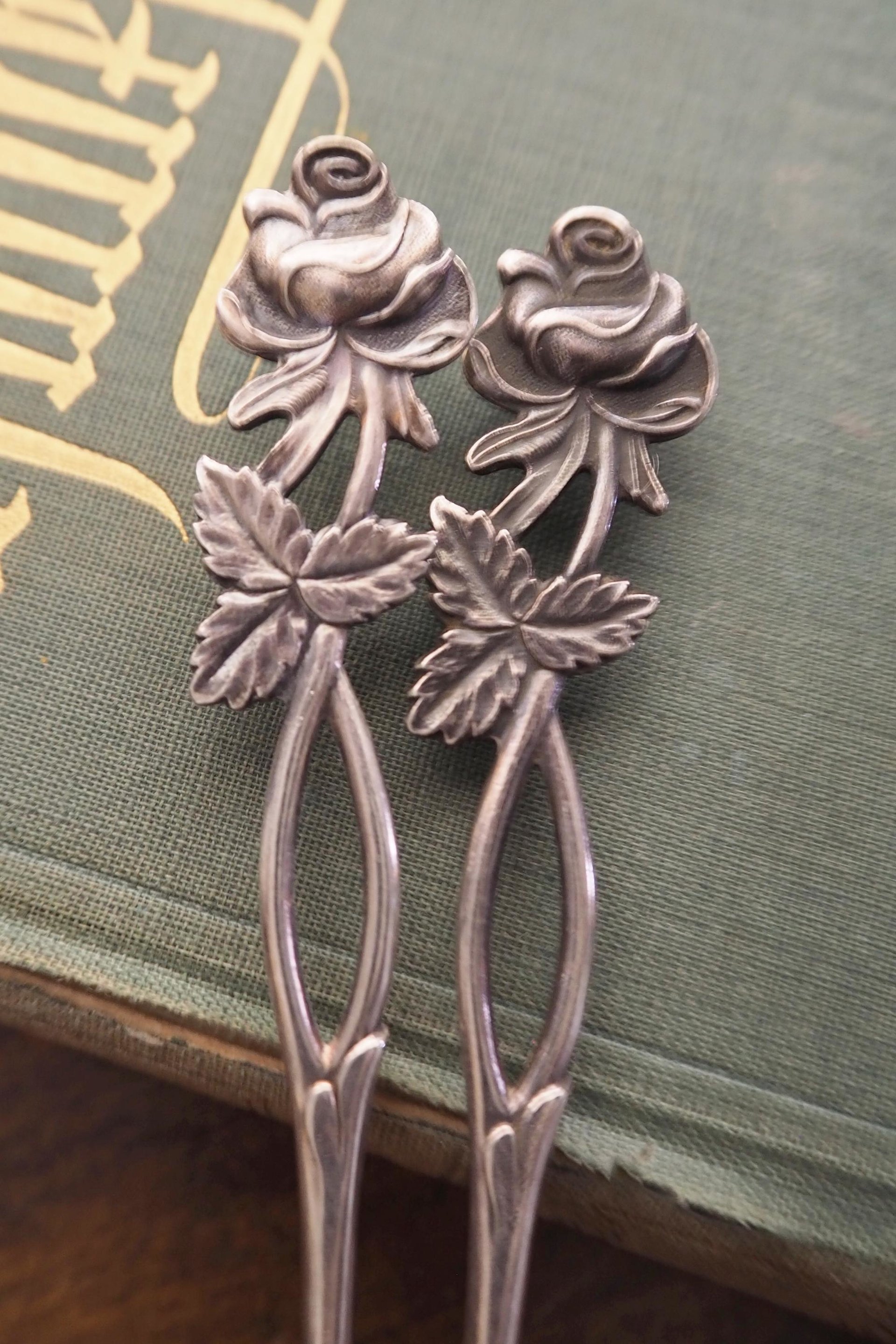 Vintage alpacca silver cake servers | Set of two vintage cake servers | Alpacca silver cake servers | Vintage serveware