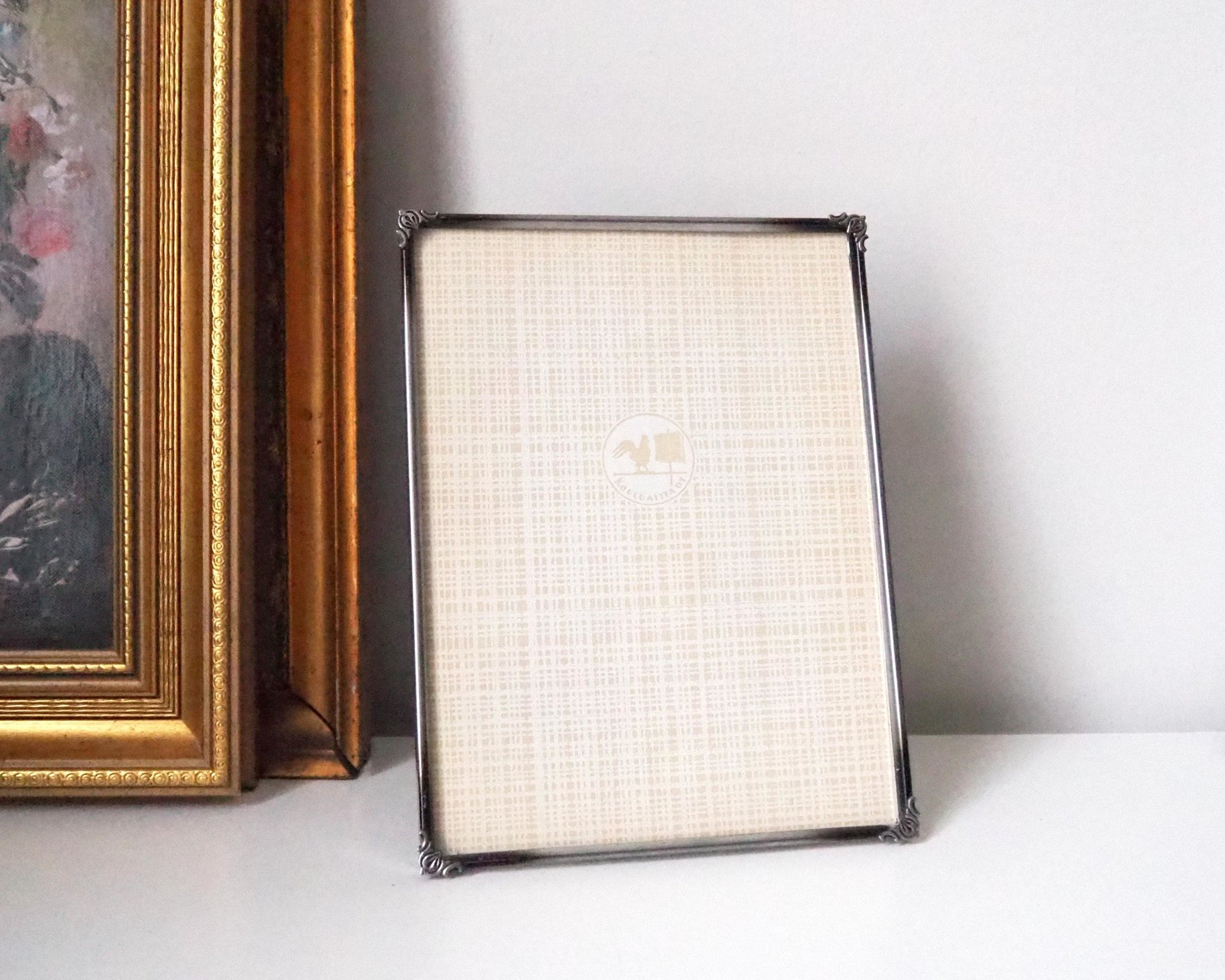 Vintage photo frame 18x24 cm | Vintage photo frame | Silver plated picture frame | Vintage silver picture frame