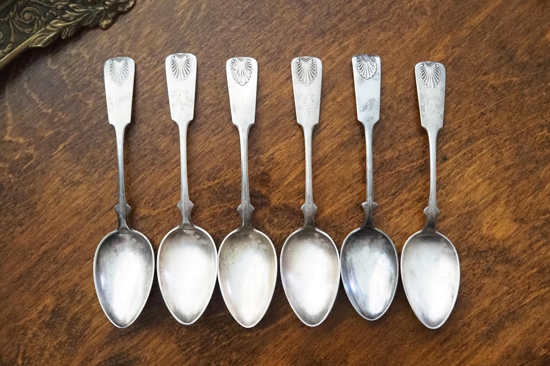 Set of six vintage spoons | Vintage Musla spoons | Vintage alpacca silver spoons | Small vintage spoons