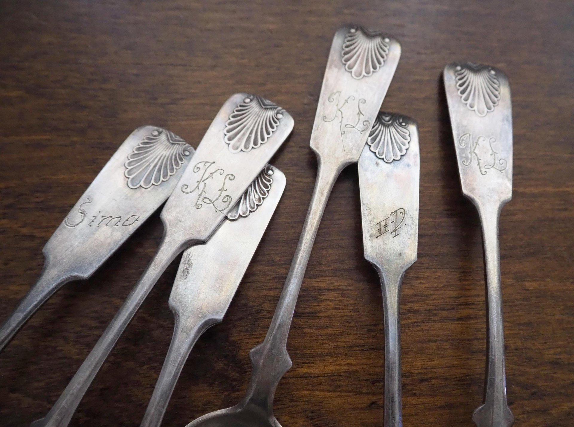 Set of six vintage spoons | Vintage Musla spoons | Vintage alpacca silver spoons | Small vintage spoons