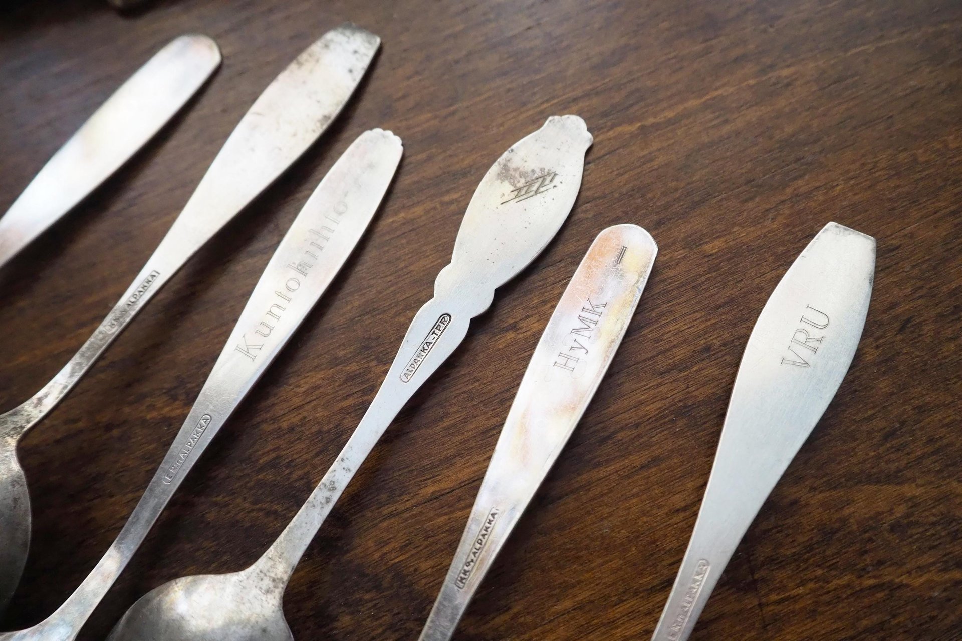 Set of six vintage spoons | Vintage spoons | Vintage alpacca silver spoons | Small vintage spoons