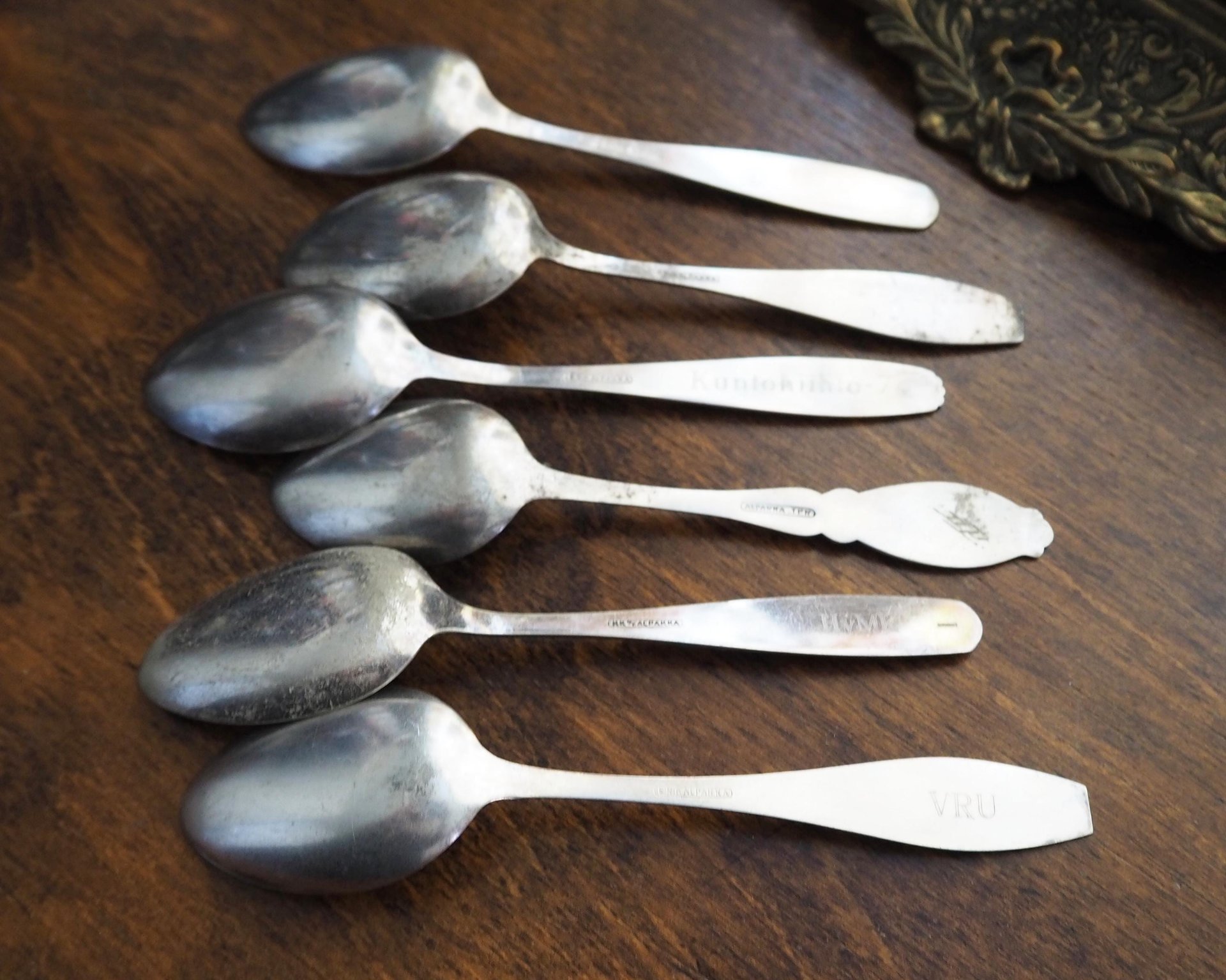 Set of six vintage spoons | Vintage spoons | Vintage alpacca silver spoons | Small vintage spoons