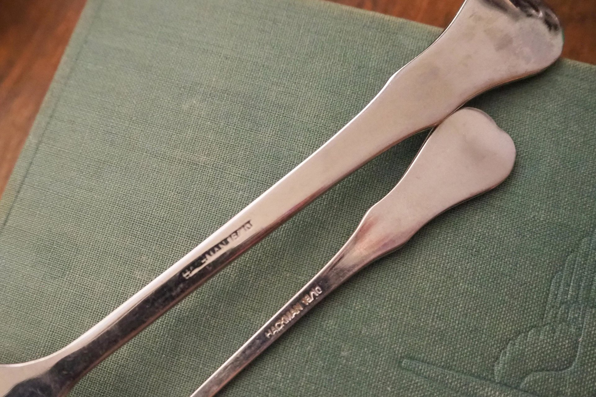 Set of six vintage teaspoons and a cake server | Hackmann Myrna | Vintage stainless steel teaspoons | Vintage teaspoons