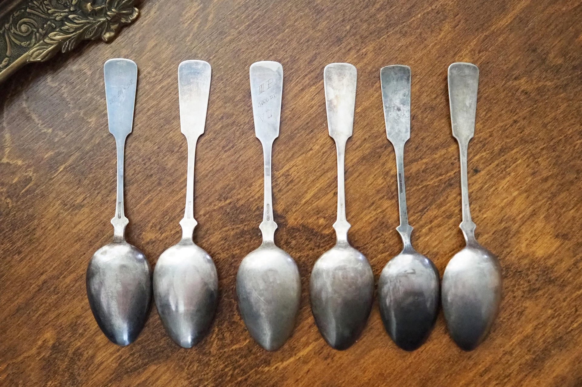 Set of six vintage spoons | Vintage Musla spoons | Vintage alpacca silver spoons | Small vintage spoons
