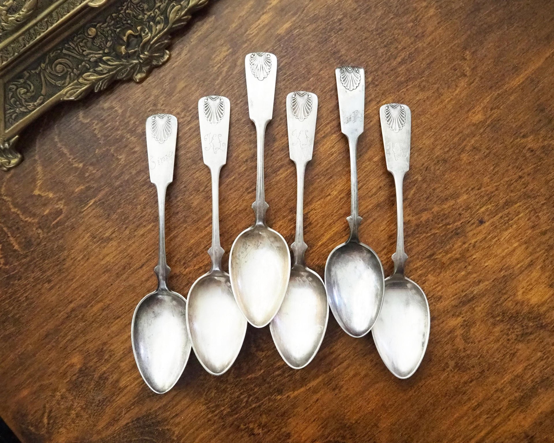 Set of six vintage spoons | Vintage Musla spoons | Vintage alpacca silver spoons | Small vintage spoons