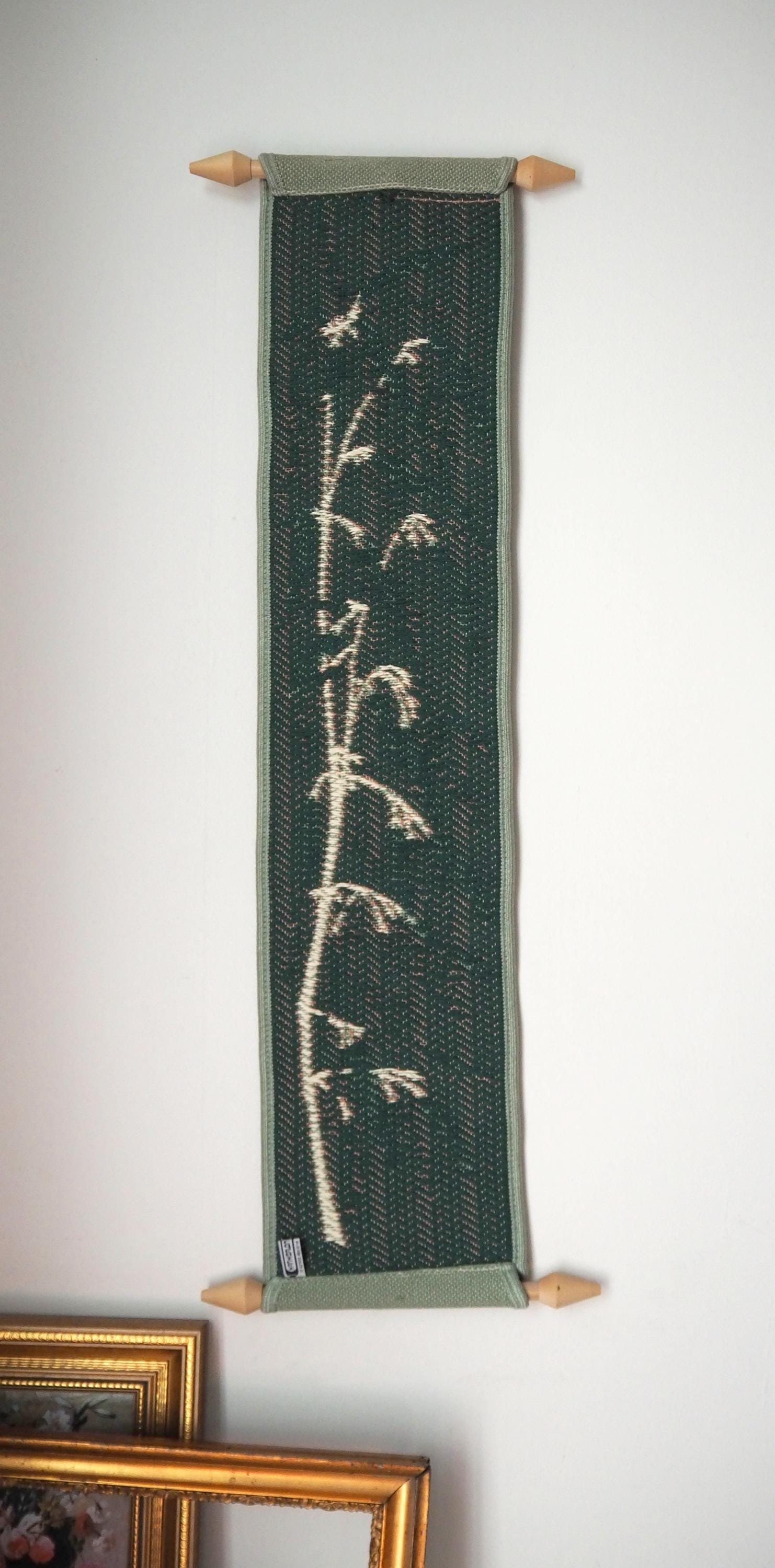 Vintage wall hanging | Long wall hanging | Nature wall hanging | Scandinavian woven textile | Made in Finland