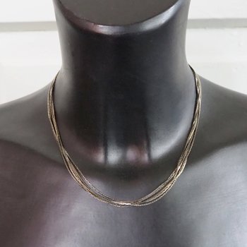 Vintage multichain necklace | Silver tone necklace | Vintage silver tone necklace | Multi-chain necklace | Thin multichain necklace