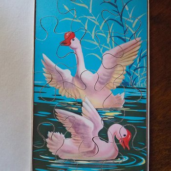 Vintage picture puzzle | Vintage goose puzzle | Retro picture puzzle | Wooden goose puzzle | Wooden picture puzzle