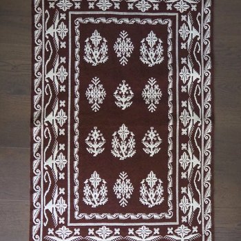 Vintage wall hanging | Large brown and white wall hanging | Scandinavian wall hanging | Vintage wall tapestry | Handmade wall tapestry