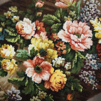 Vintage wall hanging | Carpets of Worth Picture Rug wall hanging | Summertime | Floral wall hanging | Made in England