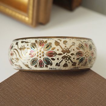 Vintage brass bangle | Vintage brass bracelet | Ornate brass bangle | Stacking bangle