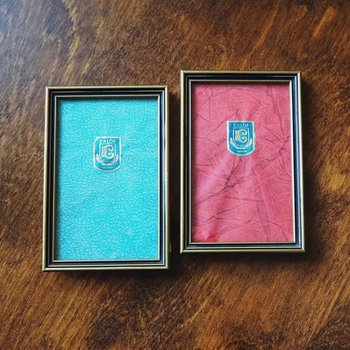 Set of two vintage frames | Vintage wooden picture frames | Vintage Eklöf photo frame | Made in Finland