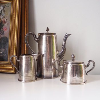 Vintage silver plated WMF coffee set | Antique WMF coffee / tea set | WMF silver plated teapot set | Made in Germany