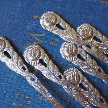 Set of six vintage dessert forks | Small vintage forks | Vintage dessert forks | Vintage dessert fork set | Amefa dessert forks