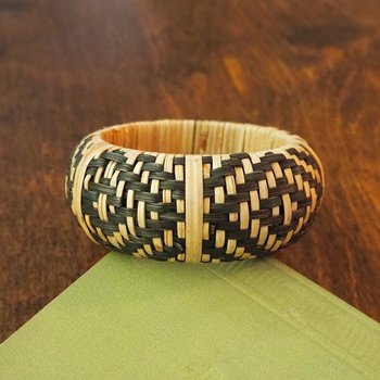 Vintage rattan bangle | Vintage rattan bangle | Chunky rattan bangle | Stacking bangle | Boho bangle bracelet