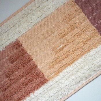 Vintage wall hanging | Long wall hanging | Vintage pink wall hanging | Scandinavian woven textile | Made in Finland