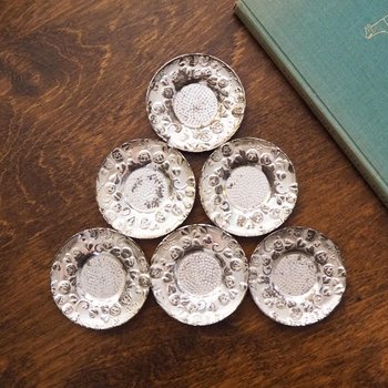 Set of six vintage coasters | Set of silver plated tiny coasters | Vintage silver plated coasters | Silver plated coasters