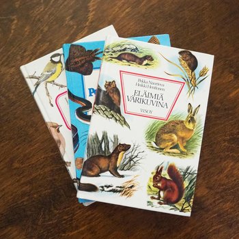 Vintage books | Scandinavian animal, bird and fish books | Illustrated bird, animal and fish books | Vintage illustrations | Finnish books