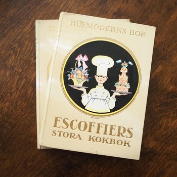 Vintage cookbooks | Escoffiers Stora Kokbok delar 1–2 | Vintage Swedish cookbooks | Swedish cookbooks | Auguste Escoffier | Husmoderns Bok