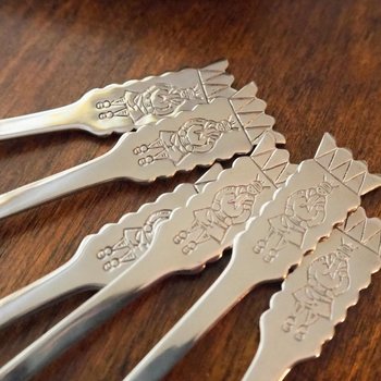Set of six vintage coffee spoons | Vintage mocca spoons | Small coffee spoons | Nordic spoon set | Vintage Lapland coffee spoons