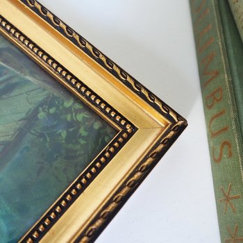 Vintage wall art | Guardian angel wall art | Framed vintage print | Religious vintage print | Framed vintage Guardian Angel print