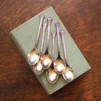 Set of six vintage coffee spoons | Vintage alpacca silver coffee spoons | Melchior spoons | Vintage coffee spoon set | Soviet coffee spoons