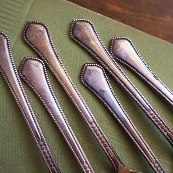 Set of six vintage coffee spoons | Vintage alpacca silver coffee spoons | Melchior spoons | Vintage coffee spoon set | Soviet coffee spoons
