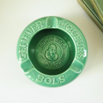 Vintage ceramic ashtray | Vintage Lucas Bols ashtray | Vintage Dutch ashtray | Vintage turquoise ashtray | Made in Holland