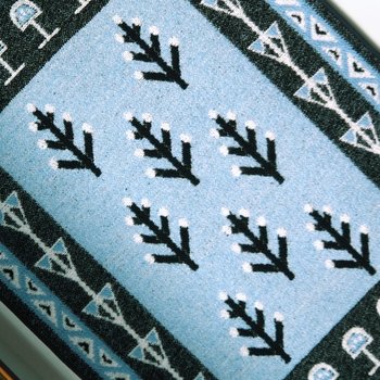Vintage wall hanging | Large wall hanging | Scandinavian woven textile | Blue and white wall hanging