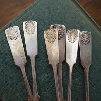 Set of six vintage teaspoons | Vintage alpacca silver teaspoons | Small teaspoons | Musla teaspoon set | Vintage alpacca teaspoons