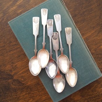 Set of six vintage teaspoons | Vintage alpacca silver teaspoons | Small teaspoons | Musla teaspoon set | Vintage alpacca teaspoons