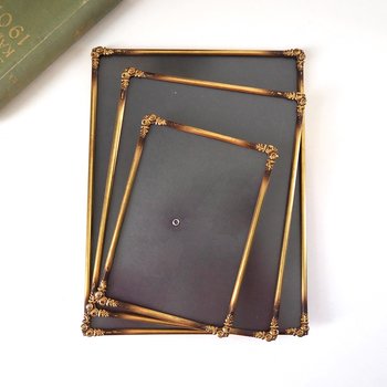 Set of three vintage photo frames | Vintage brass picture frames | Matching vintage frames | Vintage brass frame set | Vintage frame set