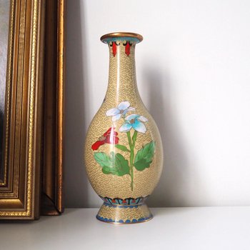 Vintage Cloisonné vase | Large Cloisonné vase | Vintage vase | Cloisonné vase | Enamelled vase |