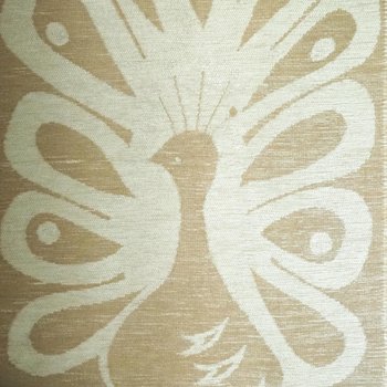 Vintage wall hanging | Peacock wall tapestry | Beige wall hanging | Vintage wall tapestry | Finnish wall tapestry | Peacock wall hanging
