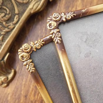 Set of two vintage photo frames | Vintage brass frames | Set of two matching vintage frames | Vintage brass frame set | Vintage frames