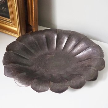 Vintage silver plated bowl | Silver plated fruit bowl | Vintage serving bowl | Scalloped silver plated bowl | Vintage fruit bowl
